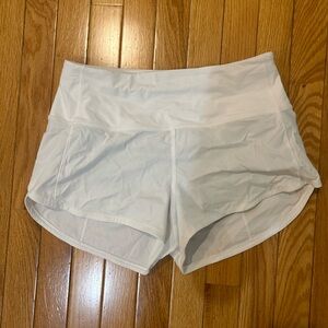 white LULU LEMON shorts
